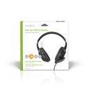 Nedis CHSTU210BK Stereo -Headset Over-Ear USB-A / USB-C Inklapbare Microfoon Zwart