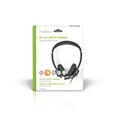 Nedis CHSTU310BK Stereo-Headset On-Ear USB-A / USB-C Inklapbare Microfoon Zwart