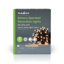 Nedis CLBO96 Kerstverlichting Op Batterij 96 LED's Warm Wit 7.2m 7 Effecten Binnen & Buiten 