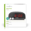 Nedis CLDK008BK Digitale Bureau-Wekker LED-Scherm Zwart