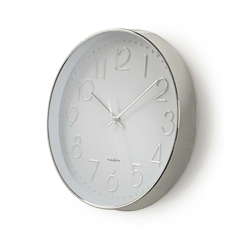 Nedis CLWA015PC30GD Wandklok 300 mm Diameter Kunststof Goud / Wit