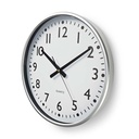 Nedis CLWA016PC38AL Wandklok 380 mm Diameter Kunststof Wit / Zilver
