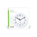 Nedis CLWA105WT Wandklok 220 mm Diameter Kunststof Wit