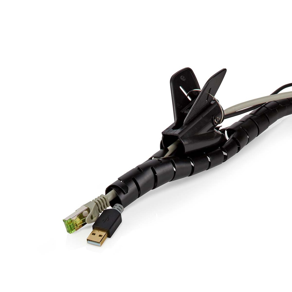 Nedis CMSW2328BK200 Kabelsleeve Spiraalvormig 28 mm Maximale kabeldikte Zwart