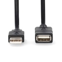 Nedis USB-A Verlengkabel 2m USB2.0 - CCGL60010BK30