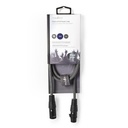 Nedis COTH15010GY10 Gebalanceerde Audiokabel XLR 3-Pins - XLR 3-Pins Vrouwelijk 1m Grijs 