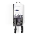 Nedis COTH15010GY30 Gebalanceerde Audiokabel XLR 3-Pins - XLR 3-Pins Vrouwelijk 3m Grijs 