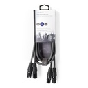 Nedis COTH15030GY15 Gebalanceerde Audiokabel 2x XLR 3-Pins - 2x XLR 3-Pins Vrouwelijk 1.5m Grijs
