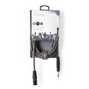 Nedis COTH15100GY50 Gebalanceerde Audiokabel XLR 3-Pins - 6,35 mm Jack Vernikkeld 5m Grijs