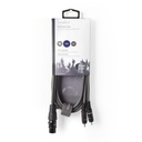 Nedis COTH15220GY15 Gebalanceerde Audiokabel XLR 3-Pins Vrouwelijk - 2x RCA 1.5m Grijs 