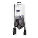Nedis COTH15230GY30 Gebalanceerde Audiokabel 2x XLR 3-Pins Vrouwelijk -  2x RCA 3m Grijs 