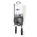 Nedis COTH15300GY30 Gebalanceerde Audiokabel XLR 3-Pins - 3,5 mm Jack 3m Grijs 