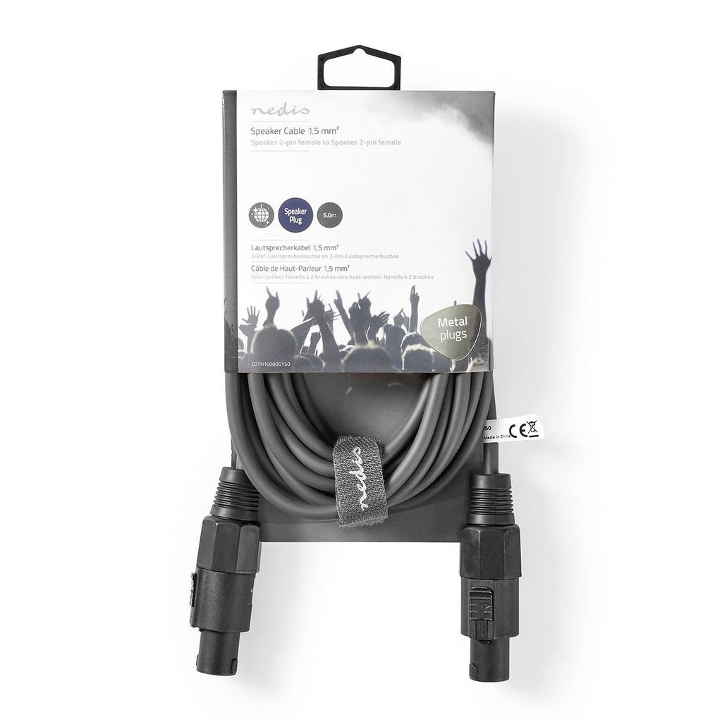 Nedis COTH16000GY50 Speaker-Kabel 48 x 0.20mm 5m Grijs
