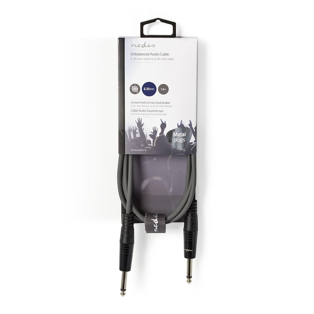 Nedis COTH23000GY15 Mono-Audiokabel 6,35 mm Jack 1.5m Grijs