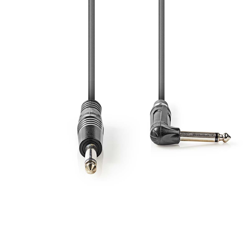 Nedis COTH23005GY30 Mono-Audiokabel Haaks 6,35 mm Jack 3m Grijs