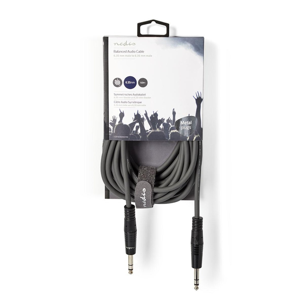 Nedis COTH23020GY50 Stereo-Audiokabel 6,35 mm Jack 5m Grijs