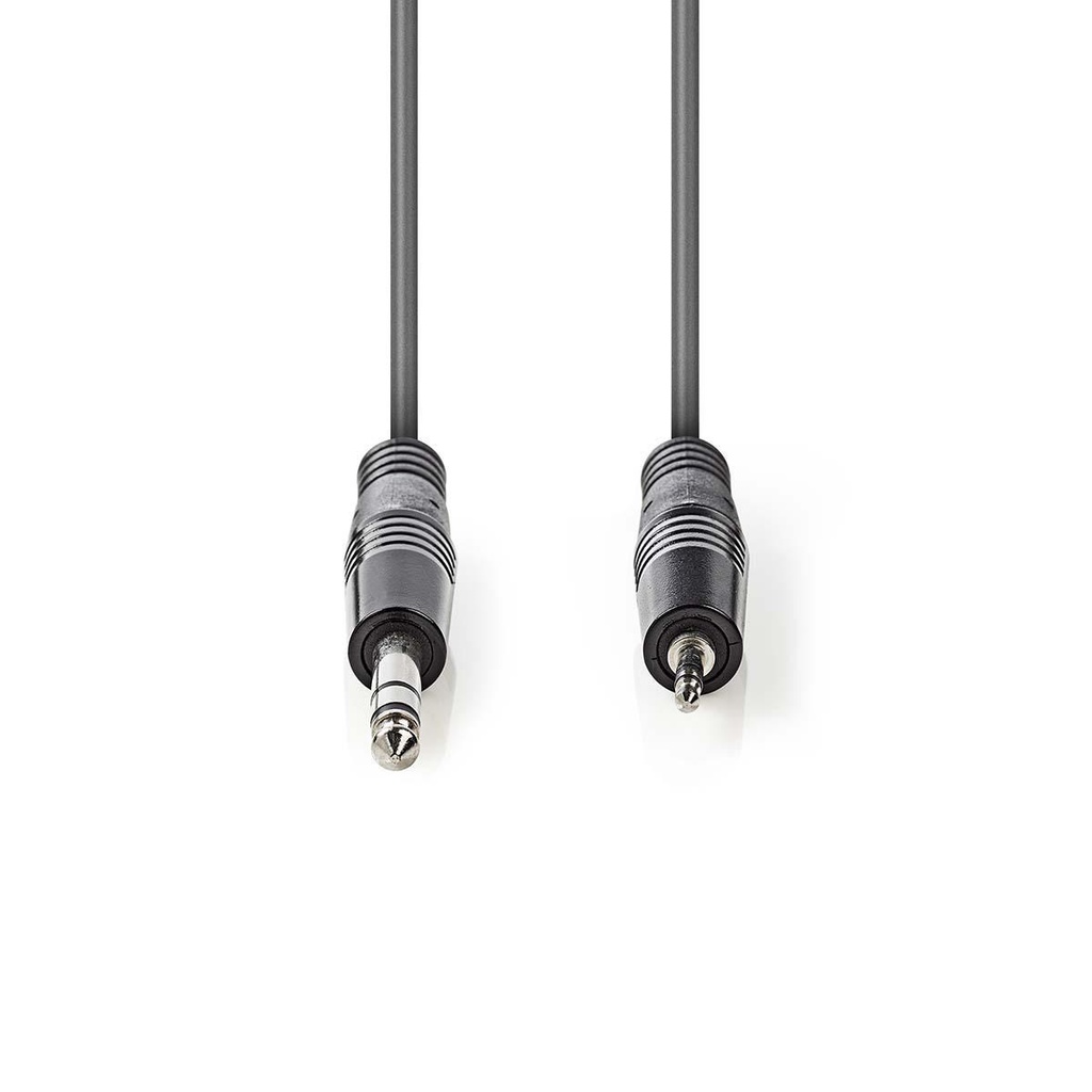 Nedis COTH23205GY15 Stereo-Audiokabel 6,35 mm Jack 1.5m Grijs