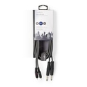 Nedis COTH23320GY30 Stereo-Audiokabel 2x 6,35 mm Jack -  2x RCA 3m Grijs 