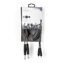 Nedis COTH23320GY50 Stereo-Audiokabel 2x 6,35 mm Jack -  2x RCA 5m Grijs 