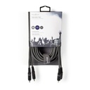 Nedis COTH24200GY50 Stereo-Audiokabel 2x RCA 5m Grijs 