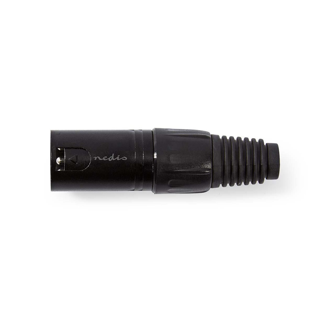 Nedis COTP15900BK XLR-Connector Vernikkeld 5mm Maximale Diameter Metaal Zwart
