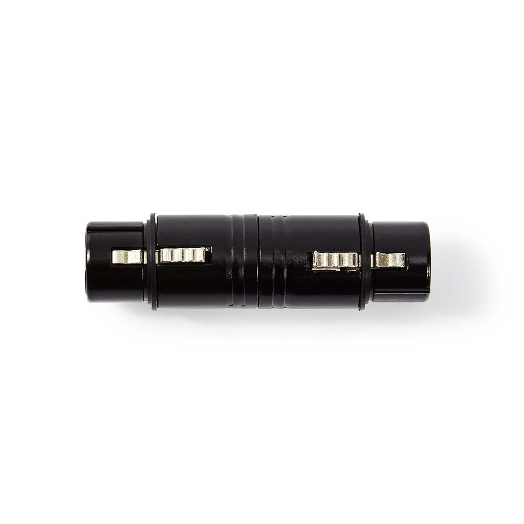 Nedis COTP15920BK XLR-Adapter 2x XLR 3-Pins Vrouwelijk Vernikkeld Metaal Zwart