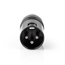 Nedis COTP15930BK XLR-Adapter XLR 3-Pins - RCA Vrouwelijk Vernikkeld Zwart
