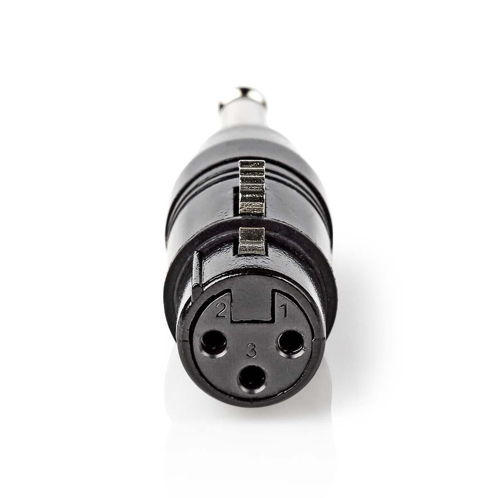 Nedis COTP15940BK XLR-Adapter XLR 3-Pins vreemd - 6,35 mm Jack Vernikkeld Zwart