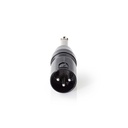 Nedis COTP15942BK XLR-Adapter XLR 3-Pins - 6,35 mm Jack Vernikkeld Zwart 