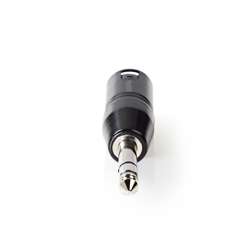 Nedis COTP15943BK XLR-Adapter XLR 3-Pins - 6,35 mm Jack Vernikkeld Zwart 