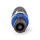 Nedis COTP16900BK Speaker-Connector Vernikkeld 8mm Maximale diameter Zwart