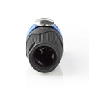 Nedis COTP16900BK Speaker-Connector Vernikkeld 8mm Maximale diameter Zwart