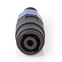 Nedis COTP16901BK Speaker-Connector Vernikkeld 8mm Maximale diameter Zwart 