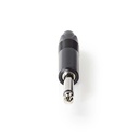 Nedis COTP23900BK 6,35 mm Jack Audioconnector Vernikkeld 6mm Maximale Diameter Zwart