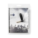 Nedis COTP23902BK 6,35 mm Jack Audioconnector Haaks Vernikkeld 8mm Maximale diameter Zwart 