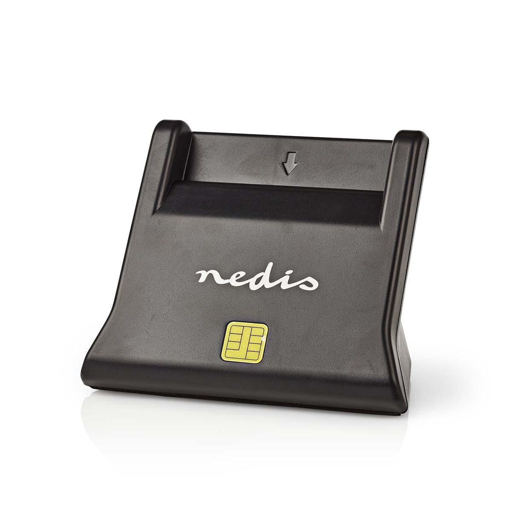 Nedis CRDRU2SM3BK Kaartlezer Smart Card (ID) USB 2.0 Zwart