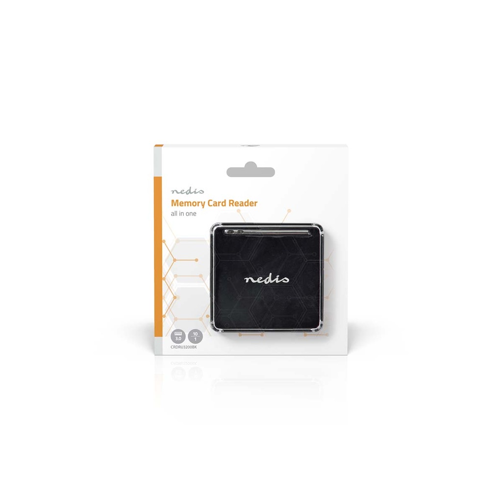 Nedis CRDRU3200BK Kaartlezer All-in-One USB 3.2 Gen1 Zwart