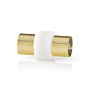 Nedis CSBW40941WT Coax-Adapter 2x Coax Vrouwelijk Vernikkeld 75 Ohm Wit 
