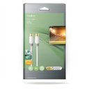 Nedis CSBW41000WT100 Coax-kabel F Verguld 75Ohm Enkelvoudig Afgeschermd 10m Wit