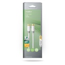 Nedis CSBW41000WT20 Coax-kabel F Verguld 75Ohm Enkelvoudig Afgeschermd 2m Wit
