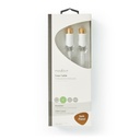 Nedis CSBW41300WT50 Coax-Kabel F Quick Verguld 75Ohm Dubbel Afgeschermd 5m Wit