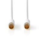 Nedis CSBW41300WT100  Coax-Kabel F Quick Verguld 75 Ohm Dubbel Afgeschermd 10m Wit