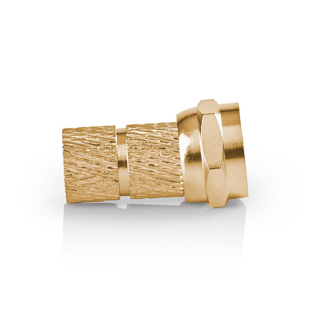 Nedis CSBW41907ME F-Connector Verguld 75Ohm Twist-On 5.5 mm Maximale Diameter 2 Stuks