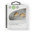 Nedis CSBW41907ME F-Connector Verguld 75Ohm Twist-On 5.5 mm Maximale Diameter 2 Stuks