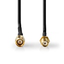 Nedis CSGB02010BK20 Coax-kabel SMA Verguld 50Ohm Enkelvoudig Afgeschermd 2.m Zwart
