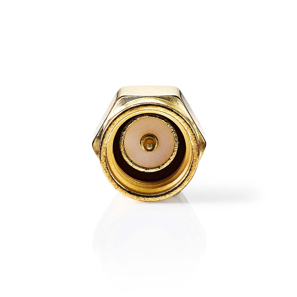 Nedis CSGB02112GD SMA-Adapter Omgekeerde Polariteit Verguld 50Ohm Goud 2 Stuks