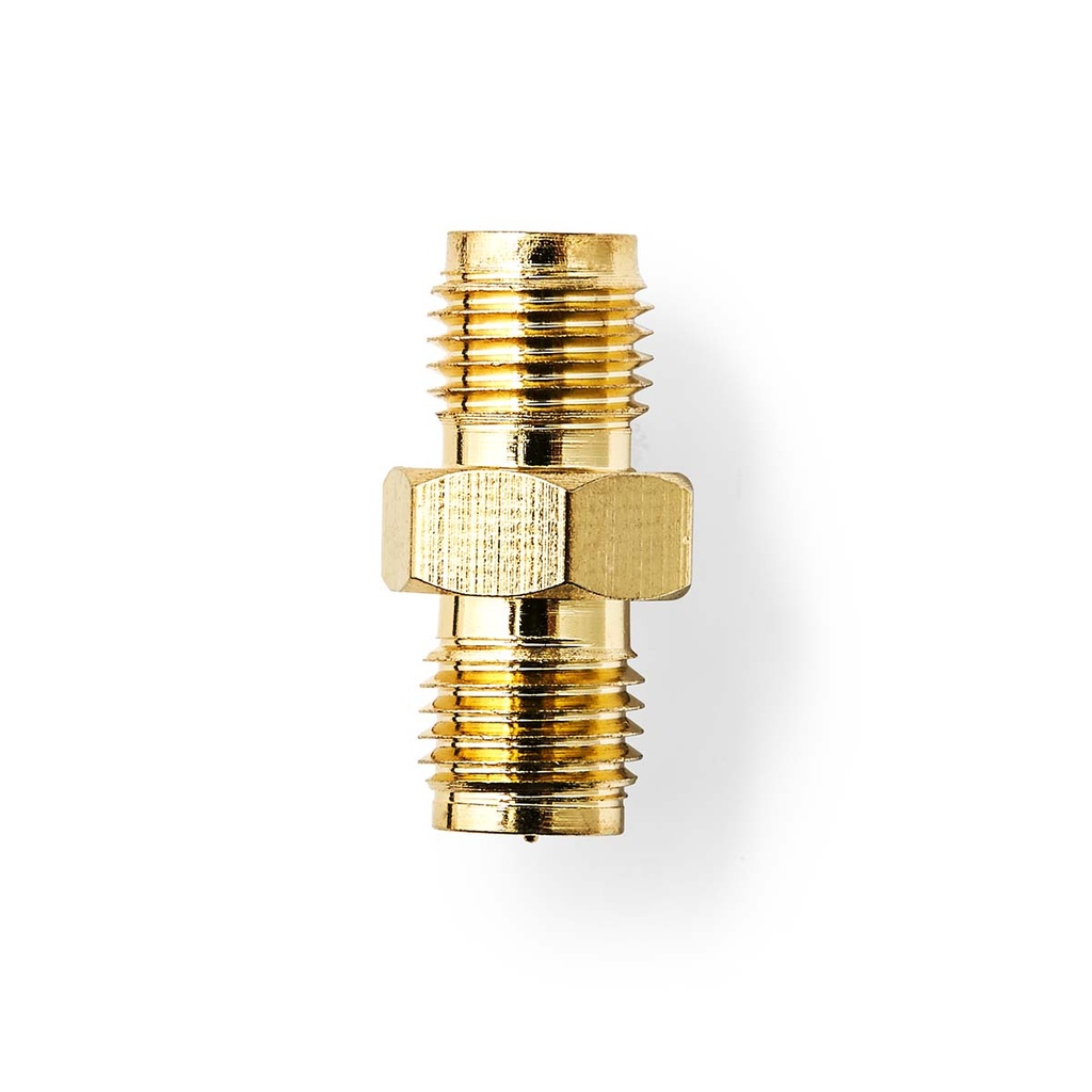 Nedis CSGB02113GD SMA-Adapter Omgekeerde Polariteit Verguld 50Ohm Goud 2 Stuks