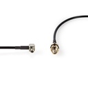 Nedis CSGB02125BK02 Coax-kabel SMA - TS9 Verguld 50Ohm Enkelvoudig Afgeschermd 20cm Zwart