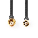 Nedis CSGB02400BK100 Coax-kabel Verguld 50Ohm Dubbel Afgeschermd 10m Zwart 
