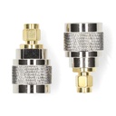 Nedis CSGB02970GD SMA-Adapter SMA - N Verguld 50Ohm Goud / Zilver 2 Stuks